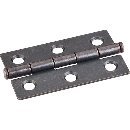 Hardware Resources Dark Antique Copper Machined 2-1/2"x1-1/2" Single Half Swaged Butt Hinge 33527DACM